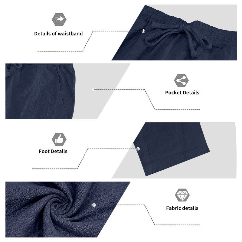 Men's Cooling Linen Blend Hooded Short Sleeve Shirt & Pants Set