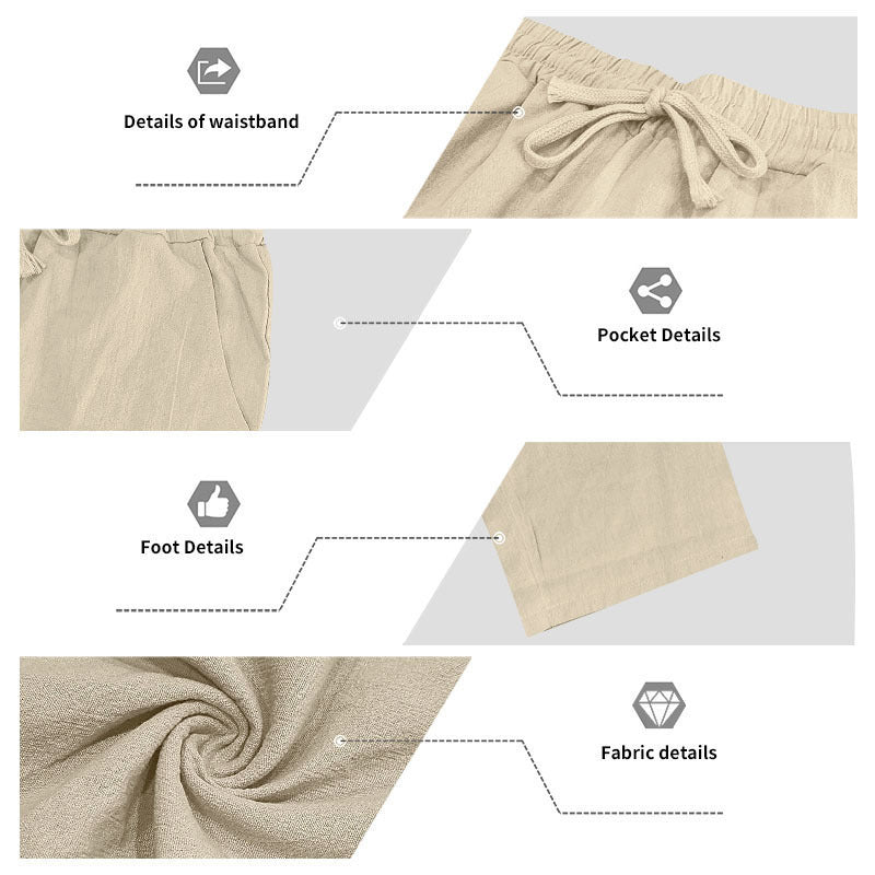 Men's Cooling Linen Blend Hooded Short Sleeve Shirt & Pants Set