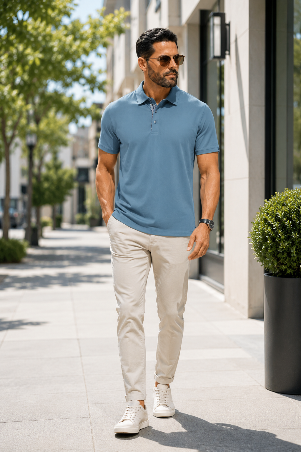 Men's Short‑Sleeve Polo Shirt, Breathable Casual Golf Shirt, Regular‑Fit Daily Wear Top