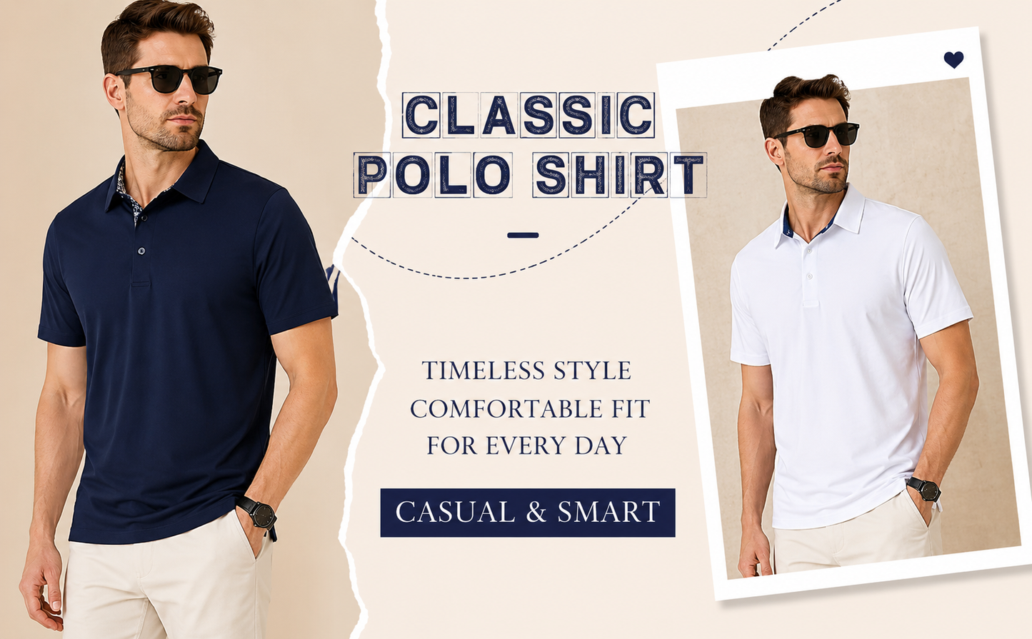 Men's Short‑Sleeve Polo Shirt, Breathable Casual Golf Shirt, Regular‑Fit Daily Wear Top