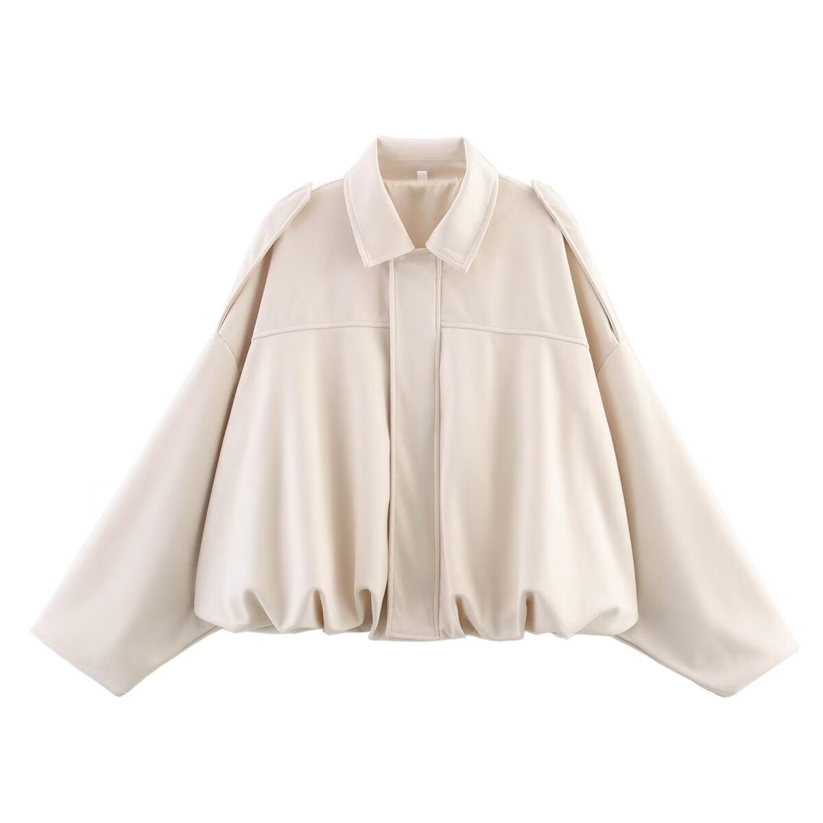 Women's Suede-Look Oversized Bomber Jacket for Fall & Winter