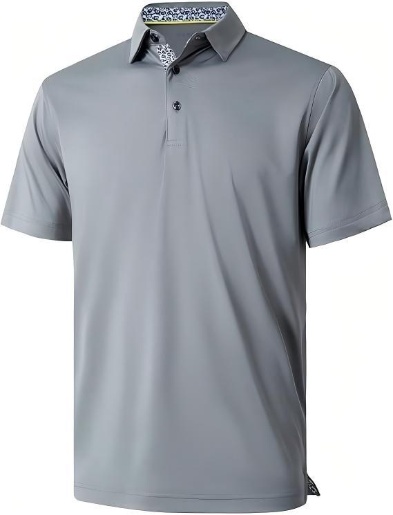 Men's Short‑Sleeve Polo Shirt, Breathable Casual Golf Shirt, Regular‑Fit Daily Wear Top